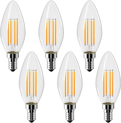 Vanke E14 LED Light Bulb 2700K 4W 600 Lumen 6 Pack Non Dimmable SES