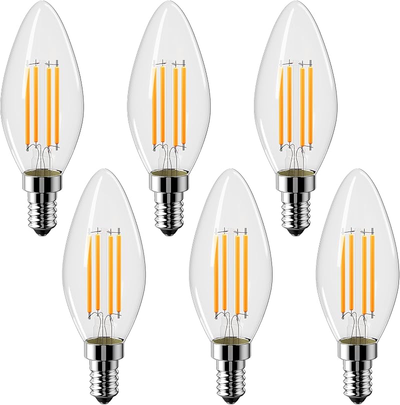 Vanke E14 LED Light Bulb 2700K 4W 600 Lumen 6 Pack Non Dimmable SES