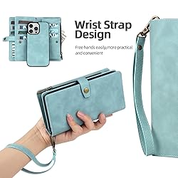 TwoHead for iPhone 14 Pro Max Wallet Case with Card