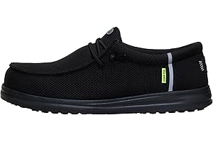 HEYDUDE Men's Wally Work CT | Metal-Free Composite Toe | Water-Repellent, Slip-Resistant Work Shoes | All-Day Comfort