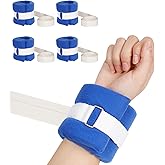 Ibnotuiy 4Pcs Medical Restraints Patient Hospital Bed, Blue | Quick-Release, Limb Holders for Hands Or Feet, Universal Constraints Control