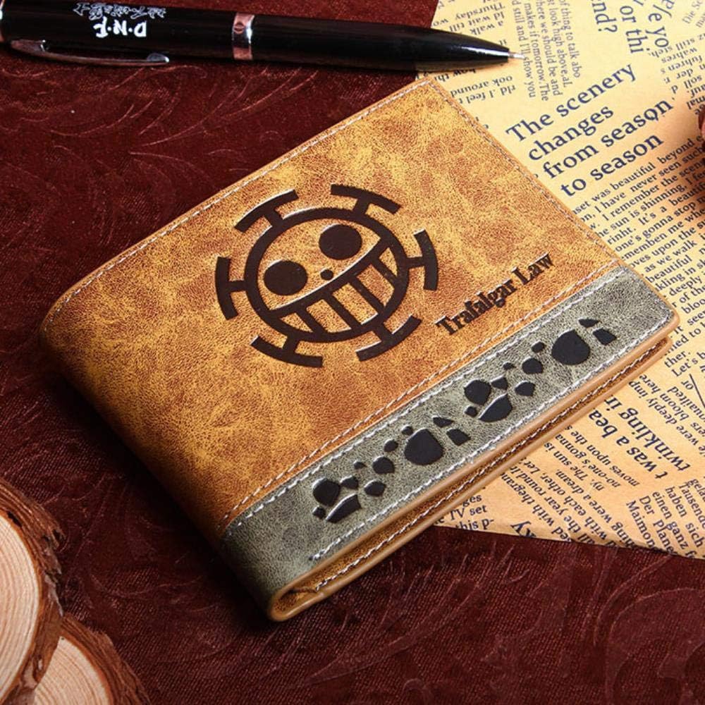 Pallima Wallet Purse Anime Wrinkled Leather Hit Color Two Fold Short One Piece Surgeon Luo