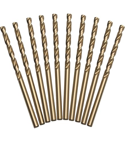 uxcell 2pcs Straight Shank Twist Drill Bits 6mm Gold Titanium