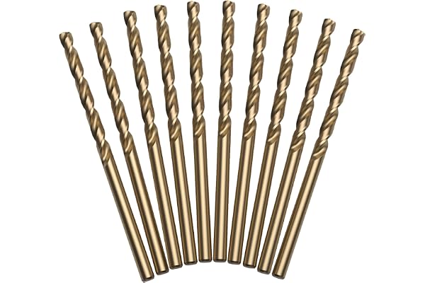 LU&MN M35 Jobber Drill Bits - M35 Cobalt HSS Ultra Hardness & Heat-Resistant - 135° Split Point, Straight Shank - Drilling fo