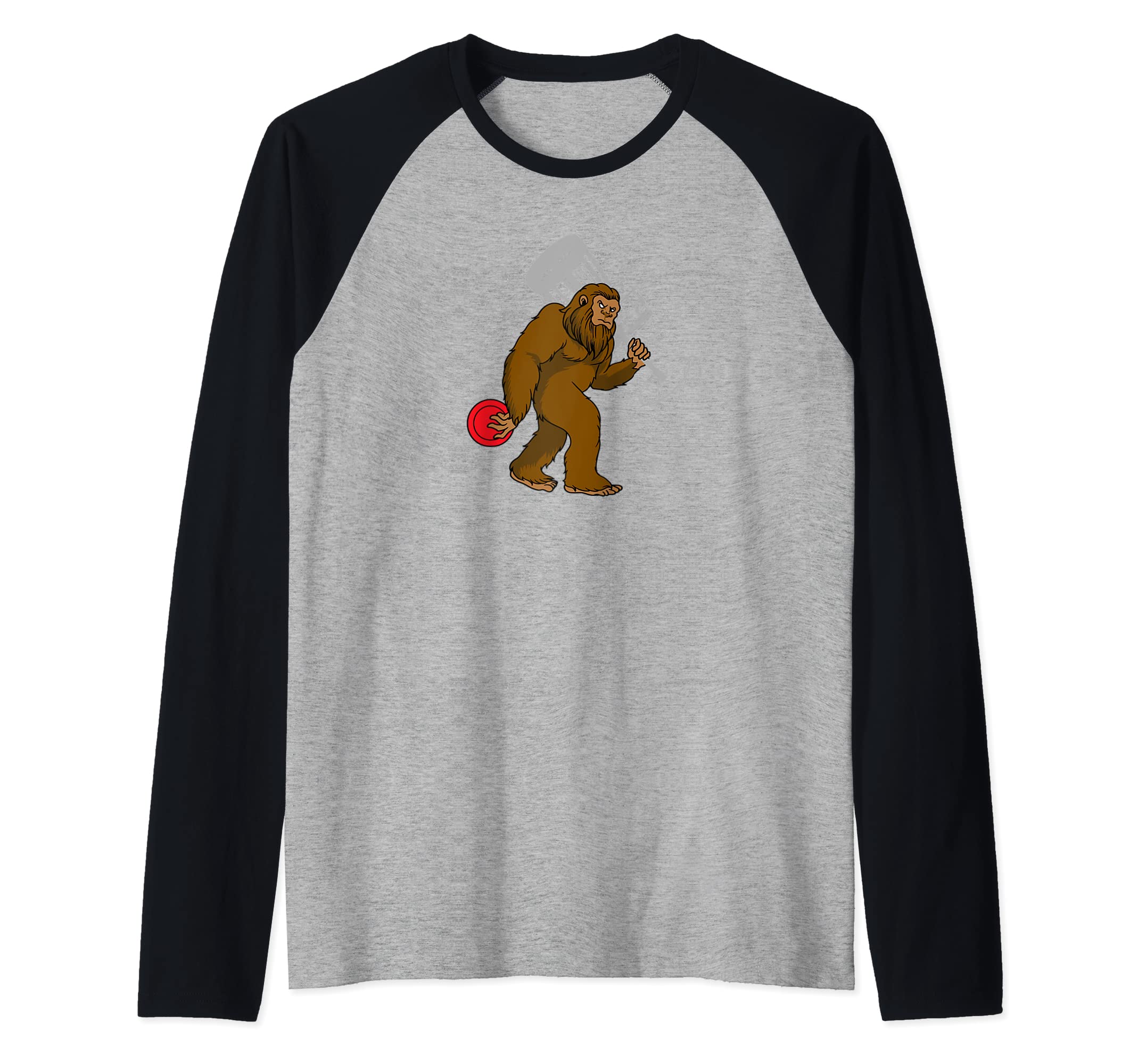 Frisbee Golf Basket Chainz - Frolf Course Disc Golf Raglan Baseball Tee