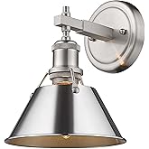 Golden Lighting 3306-BA1 PW-CH Orwell Bath Vanity, Transitional, Pewter with Chrome Shade