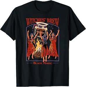 Steven Rhodes Witches' Brew Magic Coffee Retro Dark Humor T-Shirt
