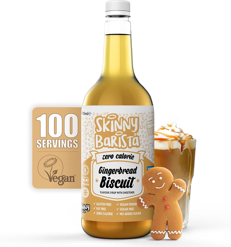 The Skinny Food Co Gingerbread Syrup Zero Calorie 1L Sugar Free