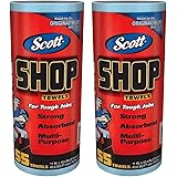 Scott 75130 Shop Towels - 2 pack (2 rolls) - 110 Towels total
