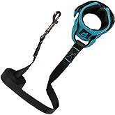 Gooby Soft Mesh Wristband Surfer Leash, Turquoise, 6 FT | Hands-free wristband; Breathable padded mesh; 6 ft; Adjustable hook-and-loop fastener; Match your harness