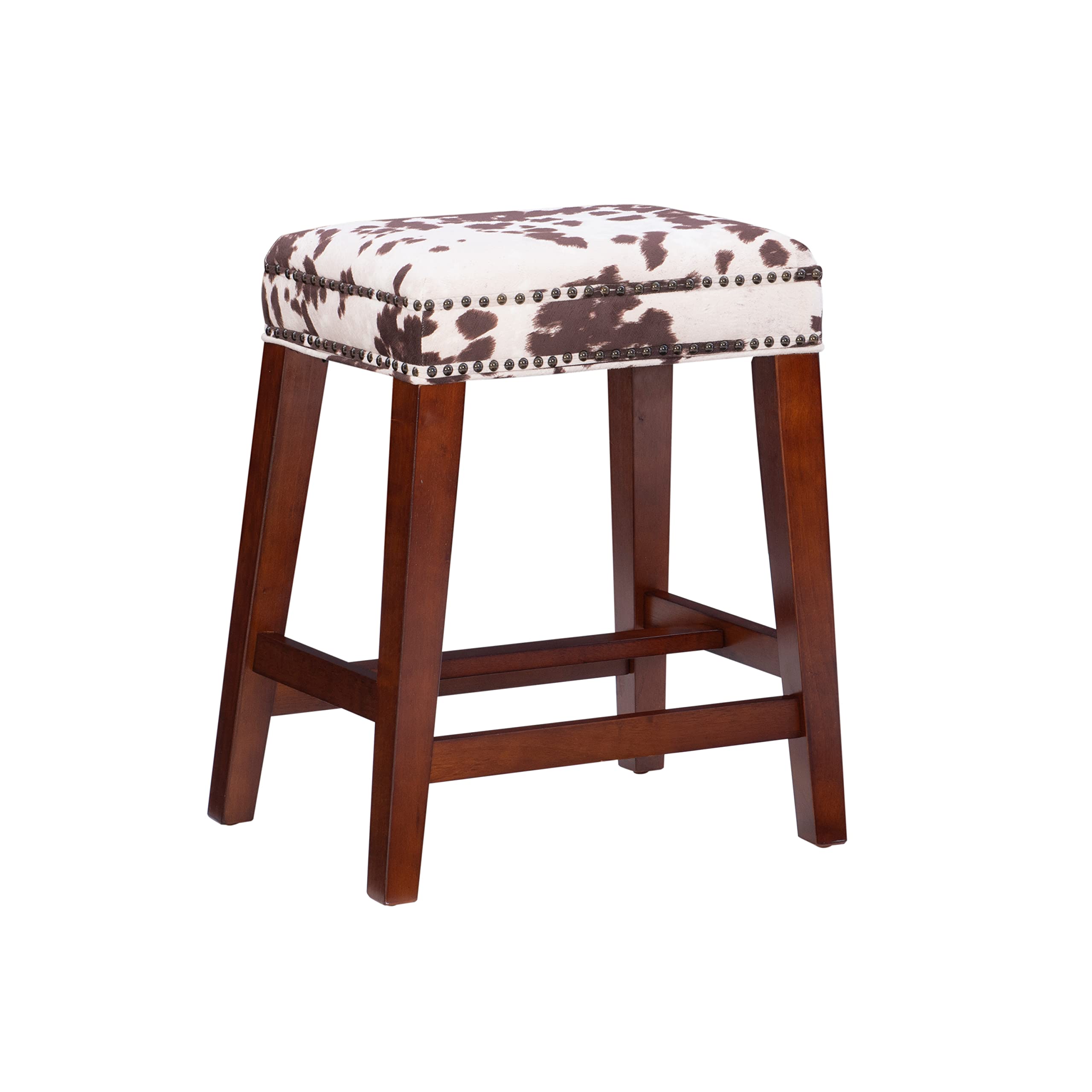 Linon Stool, Walnut