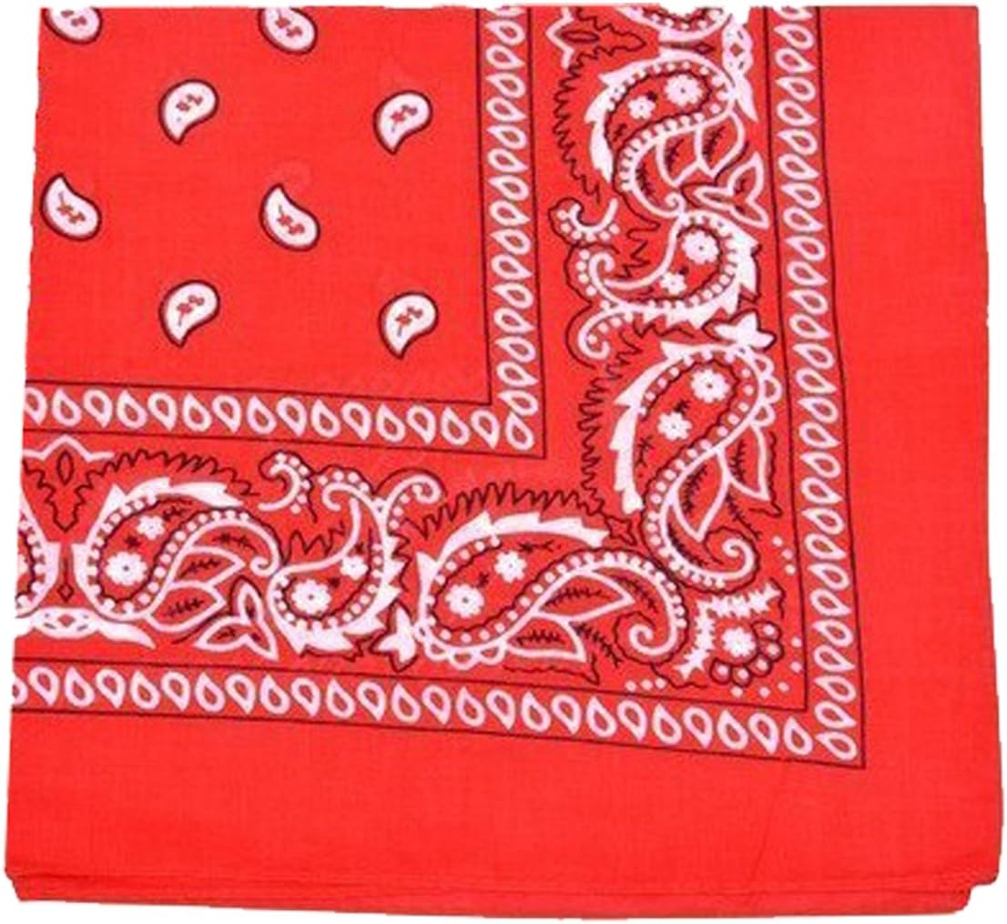 BalecPack of 3 X-Large Polyester Non Fading Paisley Bandanas 27 x 27 In - Party and
