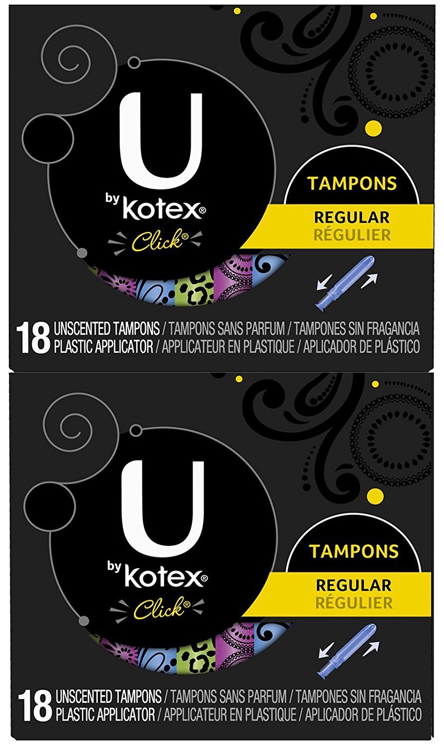 U By Kotex Click Regular Absorbency Tampons 18 Ct 2 Pk Buy Online In Andorra At Andorra Desertcart Com Productid