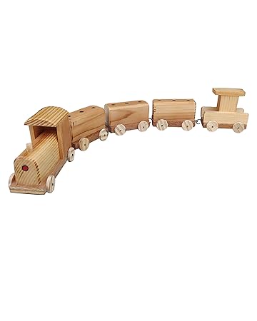 Biltoxi Moving Wooden Train with Boogies