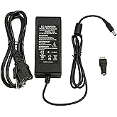 12V 5A AC to DC Power Adapter, UL Listed, 60W 100-220V to 12 Volt 5 Amp Transformer for Security Camera System, Flexible LED Tape Strip Light, 3 Foot Cord