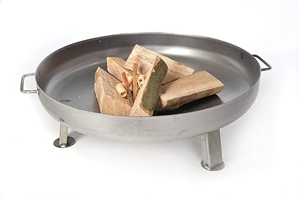 acerto 40204 Massive Feuerschale 55cm + 5 STK. Kaminholz Buche