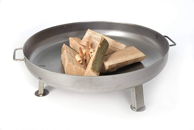 acerto 40204 Massive Feuerschale 55cm + 5 STK. Kaminholz Buche