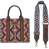 Montana West X Wrangler Tote Bag for Women Boho Aztec Shoulder Purse Top Handle Satchel Handbag