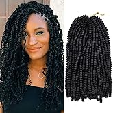 3 Pack Spring Twist Ombre Colors Bomb Twist Crochet Braids 14 inch Fluffy Soft Jamaican Bounce Synthetic Braiding Hair Extens