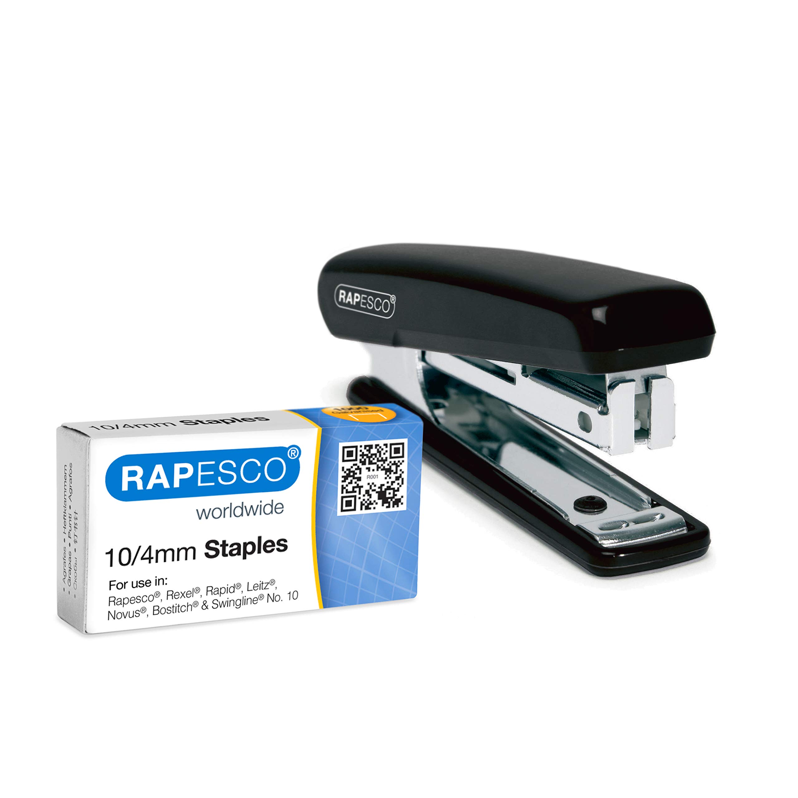 Rapesco PSE000AS Pocket Stapler with 1000 x 10/4 mm Staples, 12 Sheet Capacity, Random Assorted Colours