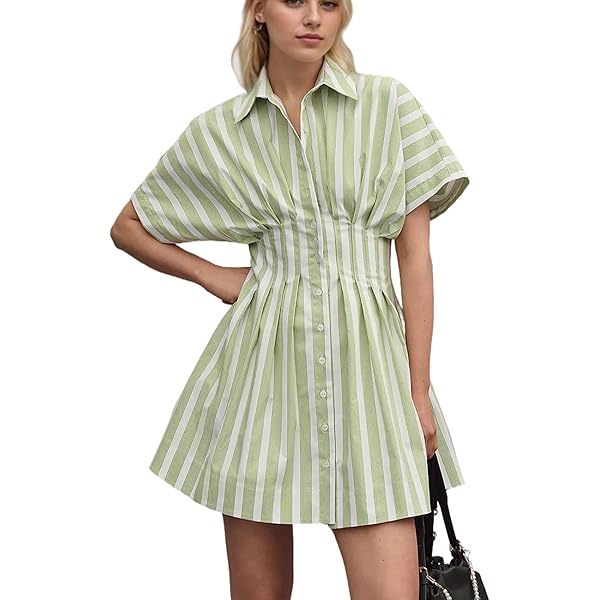 Calvin Klein Women's Dress Short Sleeve A-Line Midi Dress with Belt Meadow  2 at Amazon Women's Clothing store