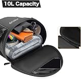 MOSISO Motorcycle Tail Bag 10L Waterproof PU Leather with Shoulder Strap Black view 2