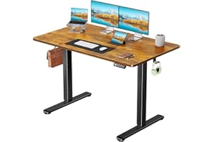 Marsail Electric Standing Desk with One-Piece Desktop,55 x 30 inch Height Adjustable Office Gaming Computer Desk with Deeper Tabletop,Home Office Stand up Desk with 4 Memory Presets, Desk for Bedroom