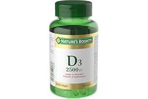 NATURE'S BOUNTY Vitamin D3, 2500 IU, Helps To Prevent Vitamin D Deficiency, 300 Softgels, 68.1 g