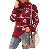 Jouica Women's Turtleneck Oversized Sweaters Batwing Long Sleeve Pullover Loose Chunky Knit Jumper
