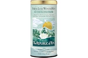 The Republic of Tea — Stress Less WinterMint, Quiet the Mind Herb Tea, 36 Tea Bags, Caffeine-Free