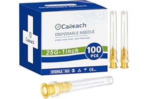 Careach 100pcs 25 Gauge 1inch Needle for Industrial Lab Accessories, Measuring and Refilling Inks