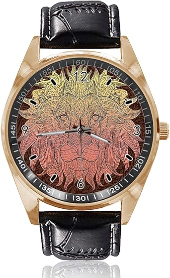 Ornate Lion Reloj de Pulsera analógico de Cuarzo con Esfera ...