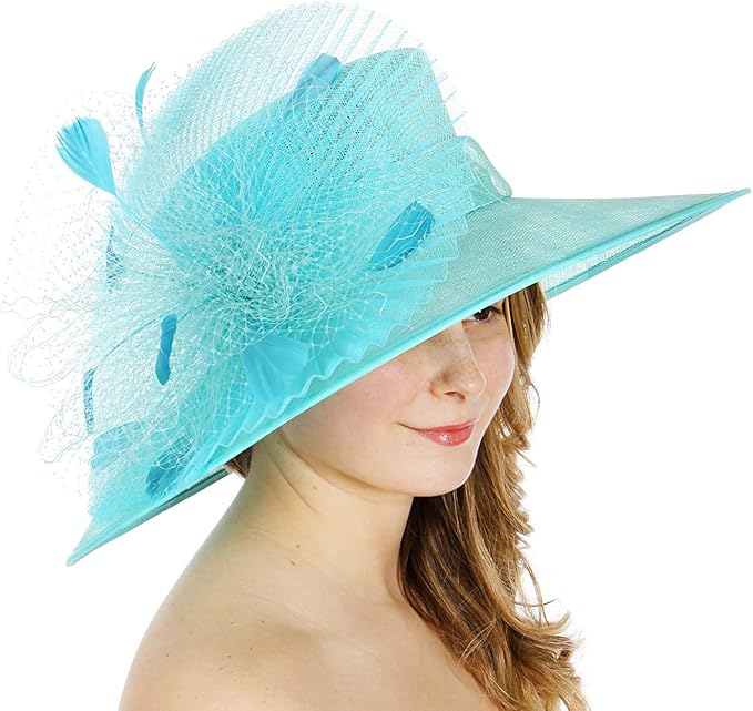 aqua wedding hat