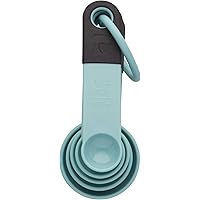 KitchenAid Classic Measuring Spoons, Set of 5, Aqua Sky/Black