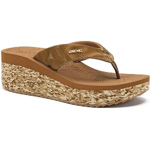 ONCAI Women's Platform Sandals Dressy Chunky Wedge Flip Flops for Women With Comfortable Cushion Woman Fashion Walking Slip O