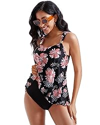 RXRXCOCO Women Tankini Bathing Suits Ruffle High