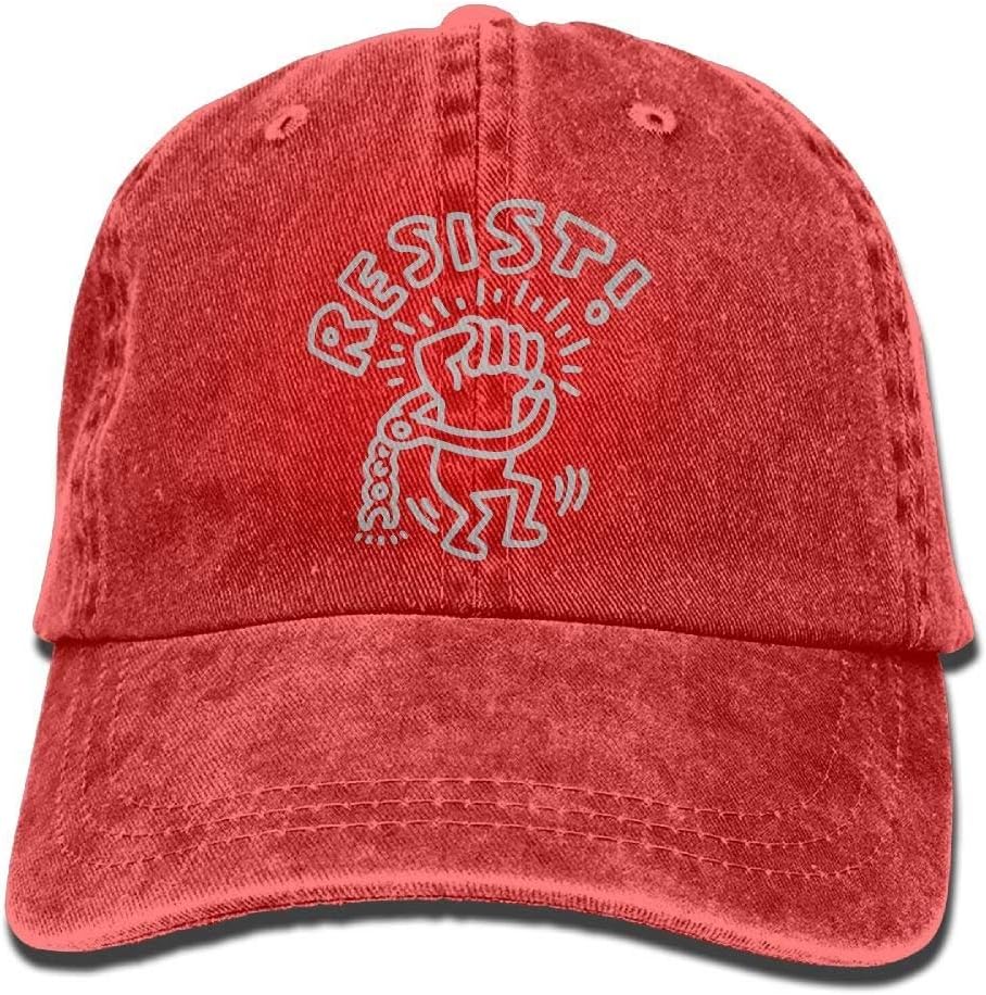 Adult Denim Cap Keith Haring Resist Classic Dad Hat Adjustable Plain Cap