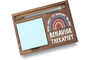 PARIVECA Behavior Therapist Appreciation Note Pad Holder Desk Organizer, Thank You Gift for ABA and Mental Health Professionals, Back to School, Education Week, Birthday or Christmas Gift PB002