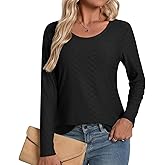 LONGYUAN Women's Long Sleeve Tunic Tops to Wear with Leggings Casual Fall Shirts M-3XL