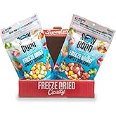 Sow Good Freeze Dried Candy Sweet Squares 2 Pack - (Strawberry, Lemon, Orange, Blue Raspberry, Apple)