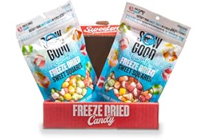 Sow Good Freeze Dried Candy Sweet Squares 2 Pack - (Strawberry, Lemon, Orange, Blue Raspberry, Apple)