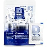 Dry & Dry 2 Gram [100 Packets] Silica Gel Packets Desiccants, Silica Packets - Rechargeable Silica Gel Packs, Moisture Absorb