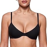 INLYRIC Women's Inbarely Plus Balconette Bra - Lightly Padded Underwire Sexy Tshirt Demi Bras Supportive
