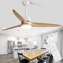 CACI Mall 56 inch Wood Ceiling Fan Indoor with