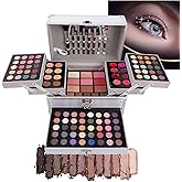 PhantomSky 132 Colors All-in-one Makeup Palette Cosmetic Contouring Kit Gift Box Combination with Eyeshadow, Cream Concealer, Eyebrow Powder, Lip Gloss, Blush and Face Pressed Powder