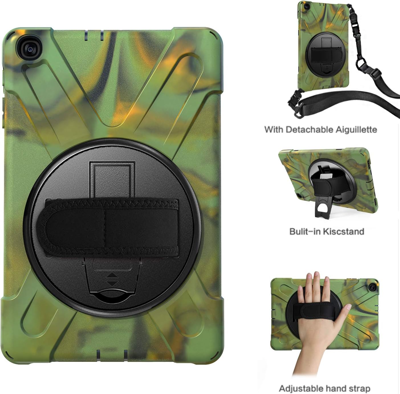 Gerutek for Galaxy Tab a Case 10.1 2019 SM-T510/T515 Heavy Duty Protection Shockproof 2019 Replease 10.1 Protection Cover with Stand - Image 3