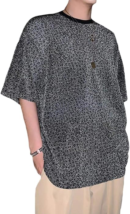 Amazon Bestmood 半袖tシャツ メンズ ゆったり ティーシャツ ヒョウ柄 クルーネック ファッション Tシャツ レオパード 爽やか 派手 おしゃれ トップス ダンス 韓国風 夏 Tシャツ カットソー 通販