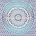 Twin Blue Ombre Mandala Tapestry, Mandala Bohemian Tapestry Wall Hanging, Psychedelic Wall Art, Dorm Décor Beach Throw