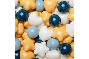 TRENDPLAY Ball Pit Balls Big Star Heart Shapes for Toddlers Kids, BPA Free, for Soft Play, Pool, Tent, Party,50 100 200 500 pcs