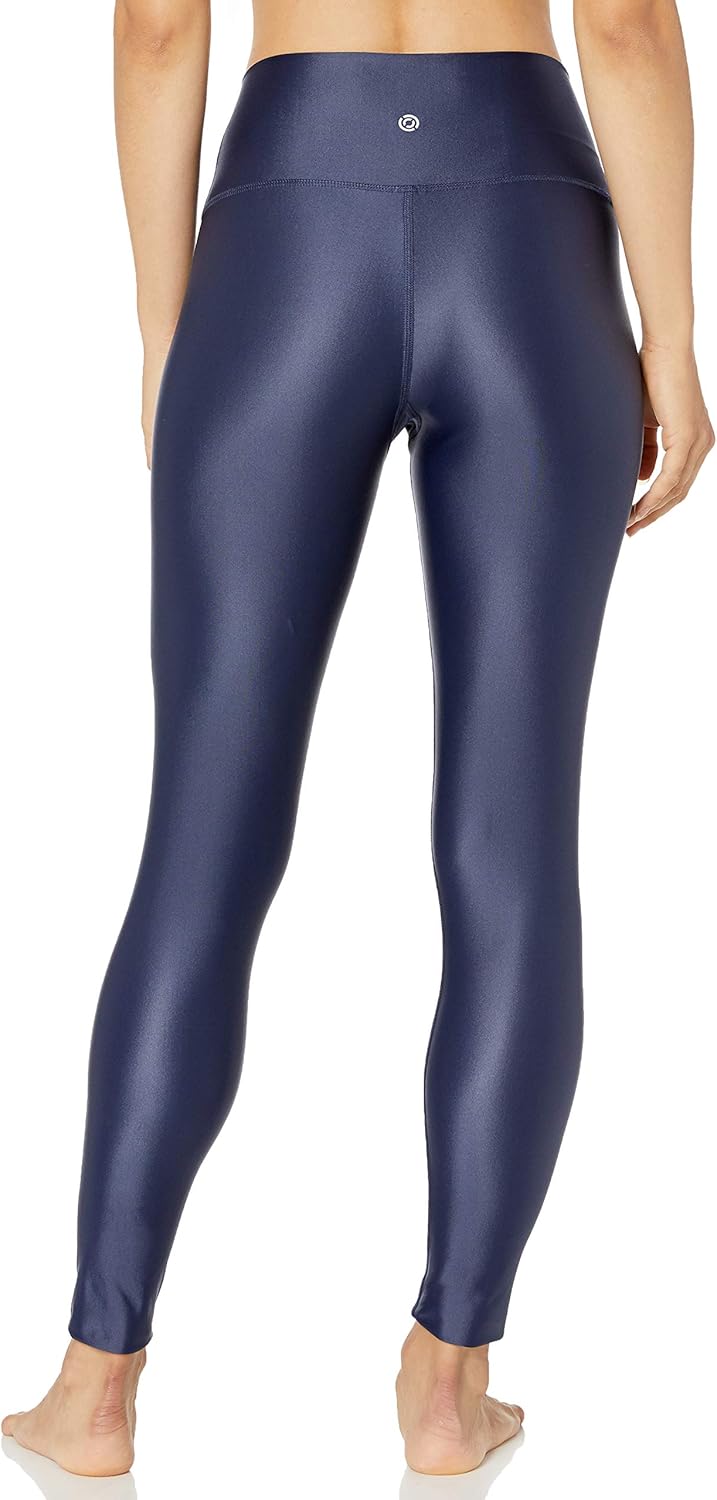 Core 10 Women's Icon Series Liquid Shine High Waist Yoga 7/8 Crop Legging: Clothing